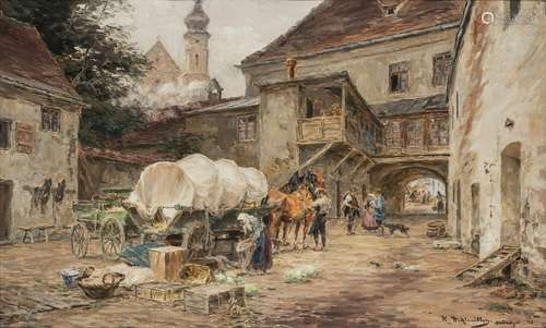 Karl Stuhlmüller - Market day in the Dachau region