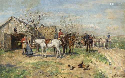 Wilhelm Velten - Riders at the rest