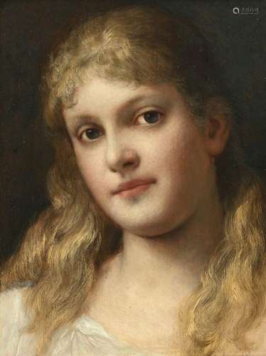 Gabriel von Max -  Young woman with blond hair