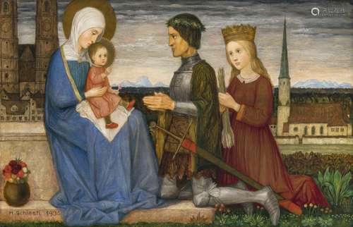 Matthäus Schiestl - Adoration of the Christ Child