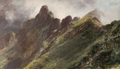 Edward Theodore Compton - Mountain range in the morning mist