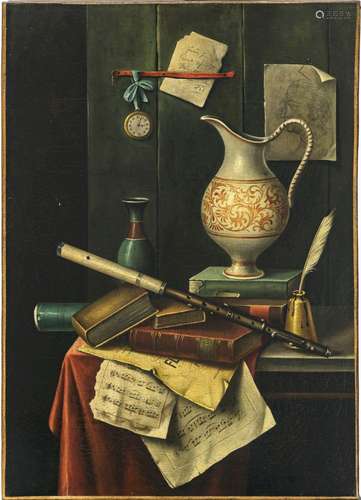 William Michael Harnett, in the style of - Still life with f...