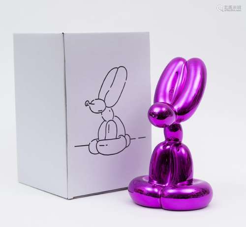 JEFF KOONS (AFTER) - Sitting Rabbit, Rose, Certificat d’édit...