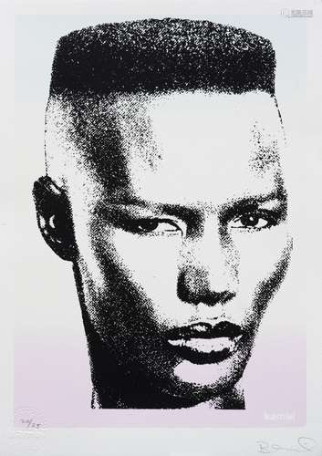 BAMBI, Grace Jones, Lithographie numérotée sur 25, 35 x 25 c...