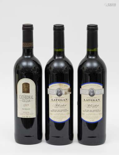 AFRIQUE DU SUD 3 bouteilles : AFRIQUE 2002 Lategan (Merlot o...