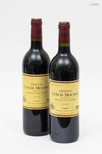 PAUILLAC 2 bouteilles CHÂTEAU LYNCH MOUSSAS 1994 5e GC Pauil...