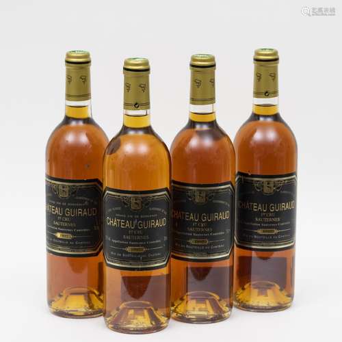 SAUTERNES - 4 bouteilles CHÂTEAU GUIRAUD 1997 1er Cru Sauter...