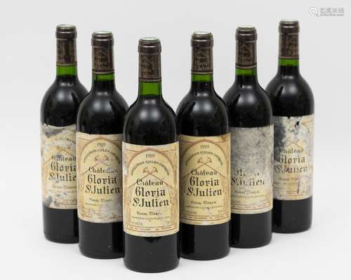 GLORIA SAINT JULIEN - 6 bouteilles GLORIA SAINT JULIEN 1989 ...