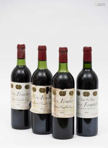 CLOS FOURTET - 4 bouteilles : 3 CLOS FOURTET 1983 GCC Saint-...