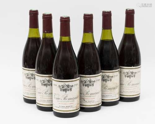 VOSNE ROMANEE - 6 bouteilles VOSNE ROMANEE 1989 Alfred Marti...