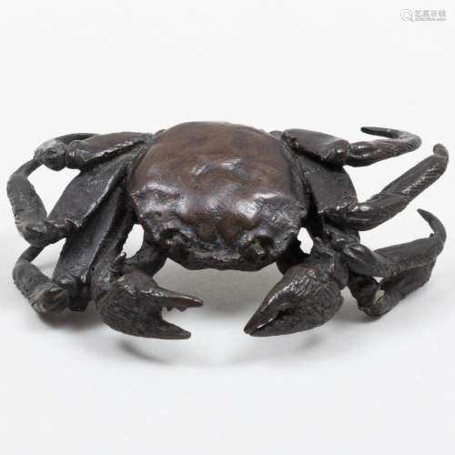 Bronze Sculpture of a Crab, Probably Japanese