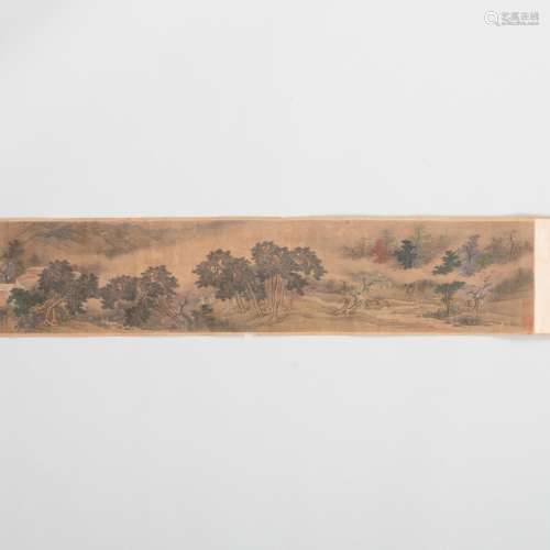 Chinese Landscape Scroll, Attributed to Xiè Shichén