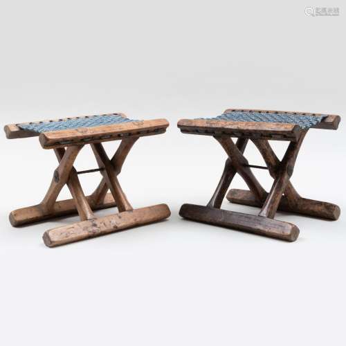 Pair of Small Chinese Folding Stools