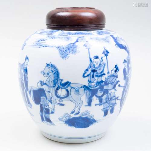 Chinese Blue and White Porcelain Ginger Jar