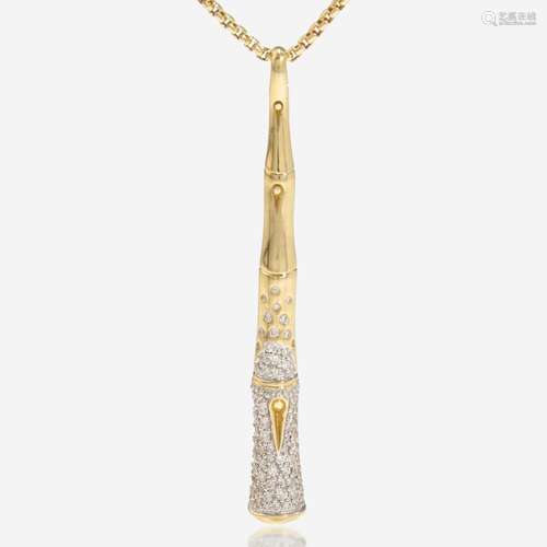 An 18K John Hardy Diamond Necklace