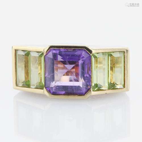 Tiffany & Co. Paloma Picasso 18K Yellow Gold, Amethyst, ...