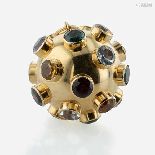 An H. Stern Multi-Colored Gemstone Ball Pendant