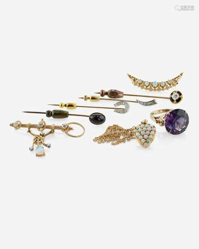 A Miscellaneous Collection of Yellow Gold and Victorian Jewe...