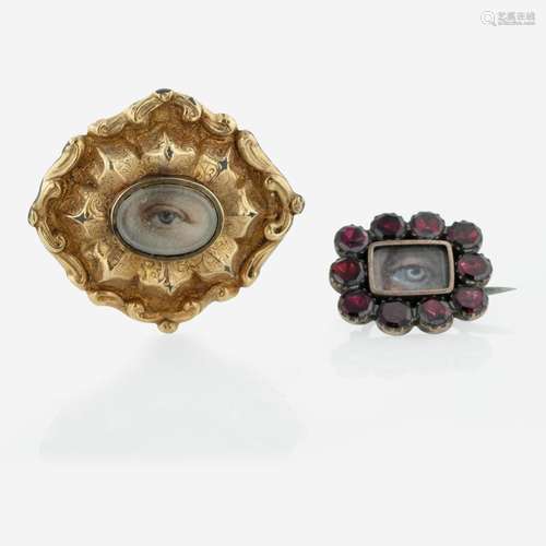 Two Lover`s Eye Pieces ca. 18th Century