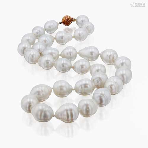 A Single Strand Baroque Pearl Necklace