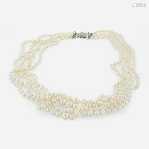 A Multi-Strand Edwardian Pearl Necklace