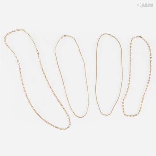 A Collection of Contemporary Yellow Gold Chains