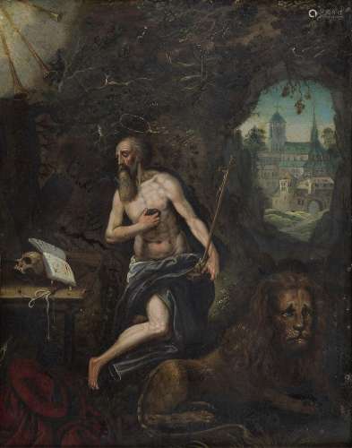 Attribué à Hans I Rettenhammer (1564-1625)<br />
Saint Jérôm...