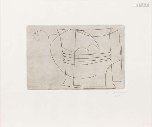 Ben Nicholson (1894-1982)<br />
Sans titre, eau-forte, signé...