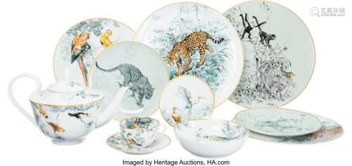 Hermès Set of Fourty-Six: Carnets d`Equateur Porcelain Set C...