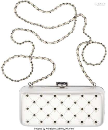 Chanel Crystal-Encrusted Minaudiere Condition: 3 6" Wid...