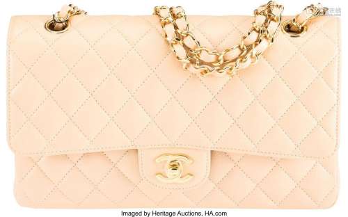 Chanel Beige Caviar Leather Medium Double Flap Bag with Gold...