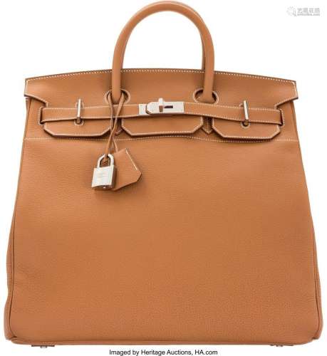 Hermès 40cm Gold Togo Leather HAC Birkin Bag with Palladium ...
