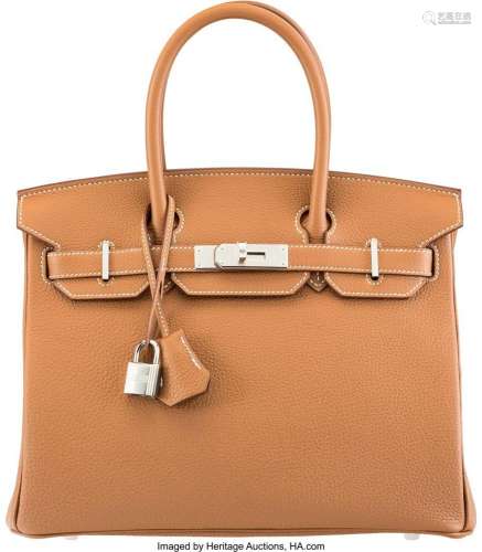Hermès 30cm Gold Togo Leather Birkin Bag with Palladium Hard...