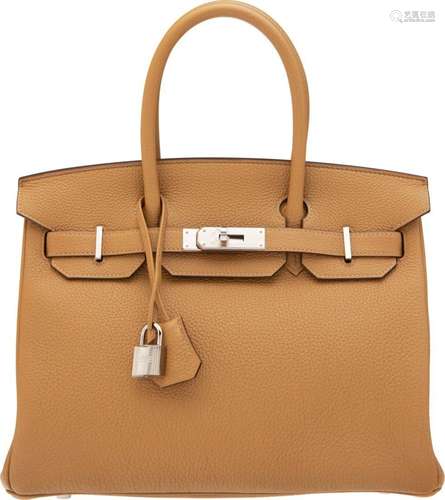 Hermès 30cm Biscuit Togo Leather Birkin with Palladium Hardw...