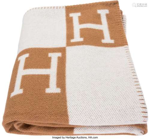 Hermès Camel & Ecru Avalon Blanket Condition: 1 53"...