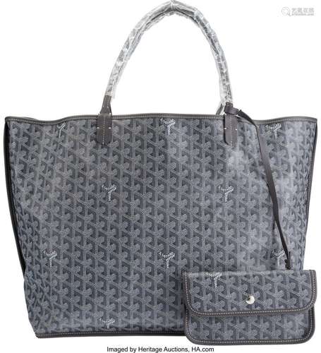 Goyard Goyardine Gray Reversible Anjou GM Tote Bag Condition...