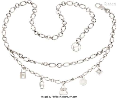 Hermès Palladium Chain Olga Five Charm Belt Condition: 1 41&...