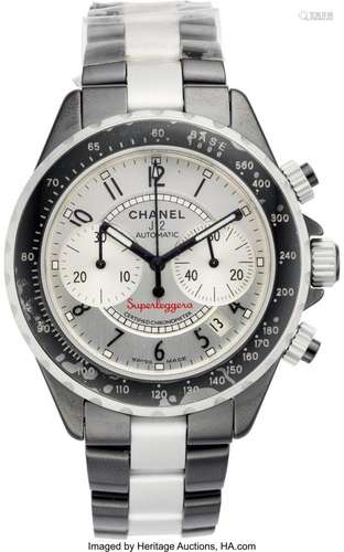 Chanel Black and Stainless Steel J12 Automatic Superleggera ...