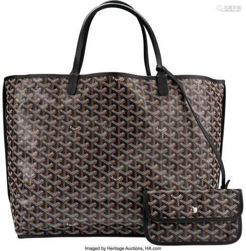 Goyard Goyardine Black Reversible Anjou GM Tote Bag Conditio...