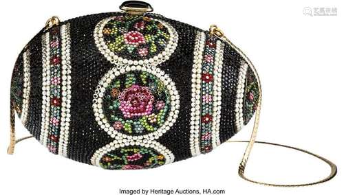 Judith Leiber Black Crystal Faberge Egg Minaudiere Condition...