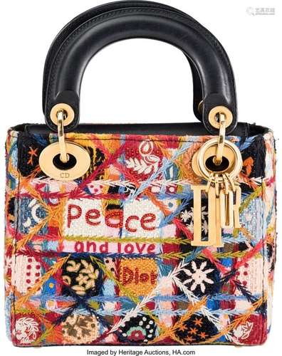 Christian Dior Limited Edition Multicolor Peace and Love Emb...