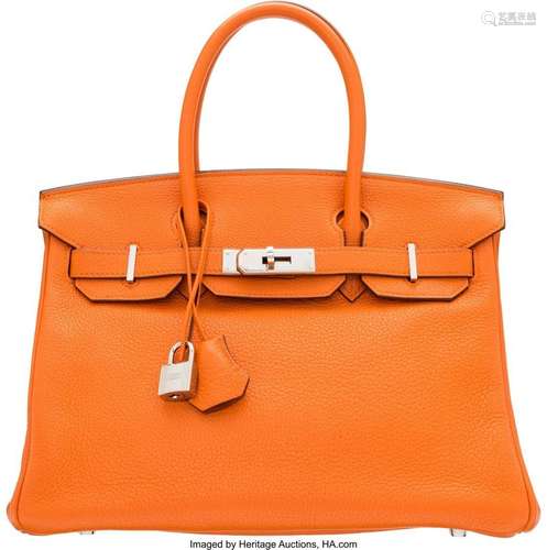 Hermes 30cm Orange H Togo Leather Birkin Bag with Palladium ...