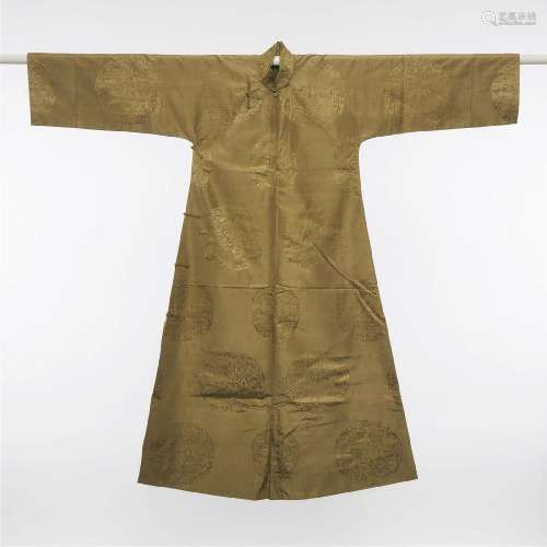 A Yellow-Ground Embroidered 'Dragon' Robe, Chang Fu, 19th C