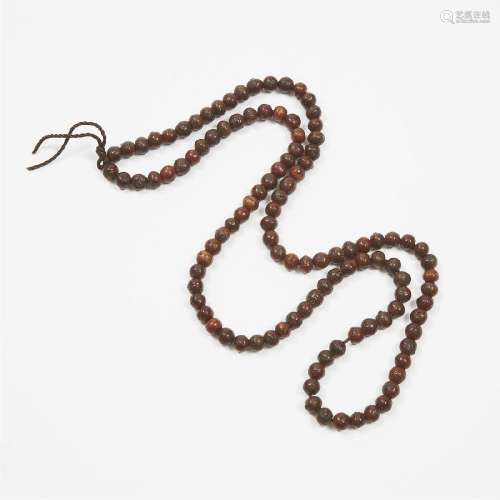A One Hundred and Eight Bodhi Seed Beaded Necklace, Republi