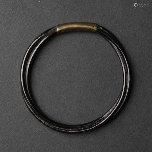 A Black Coral Rope-Twist Bangle, 19th Century, ? ???? ?????