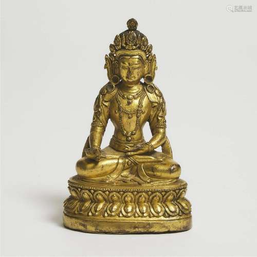 A Gilt Bronze Figure of Avalokiteshvara, East Tibet, 19th C