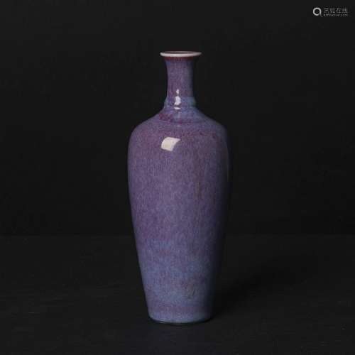 A Rare Flambé-Glazed 'Three String' Vase, Laifu Zun, 19th C