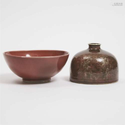 A Peachbloom-Glazed Beehive Water Pot (Taibai Zun), Kangxi