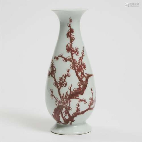 A Copper-Red Decorated 'Plum Blossom' Vase, Circa 1970, ?19