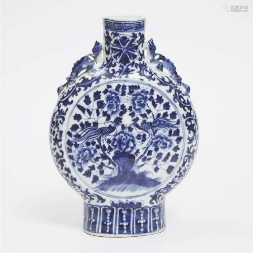 A Blue and White Moonflask, Early 19th Century, ? ?????? ??